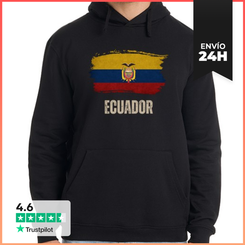 Sudadera Unisex Con Capucha Bandera De Ecuador Vintage Grunge - latostadora.com - Modalova