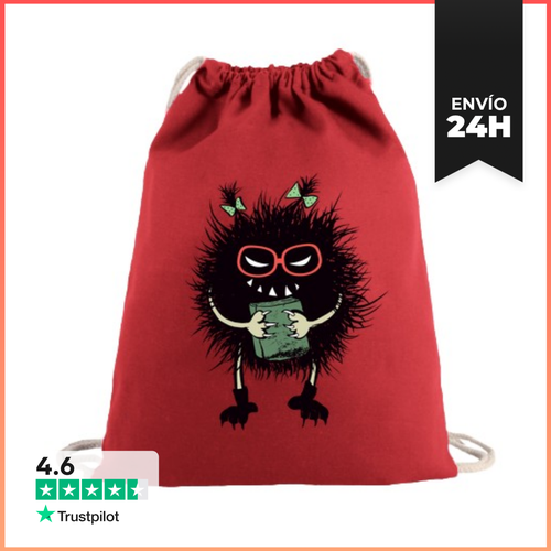 Mochila Saco Con Cuerdas Amante De Los Libros Bicho Malvado Le - latostadora.com - Modalova