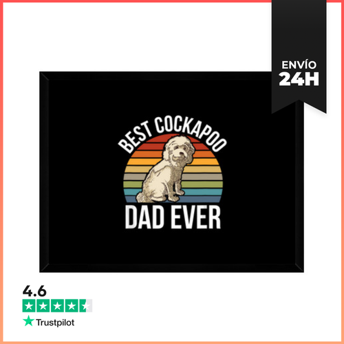 Cuadro Con Marco Horizontal Mejor Papá De Cockapoo De Todos Los - latostadora.com - Modalova