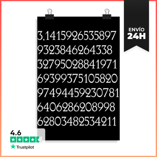 Póster Vertical Profesor De Matemáticas Genial Dígitos De Pi - latostadora.com - Modalova
