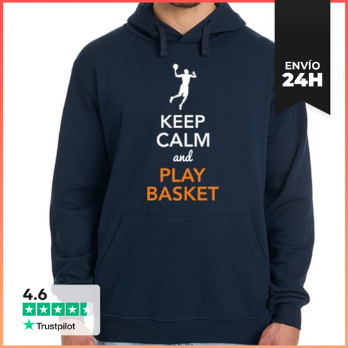 Sudadera Unisex Con Capucha Keep Calm And Play Basket LaTostadora - latostadora.com - Modalova