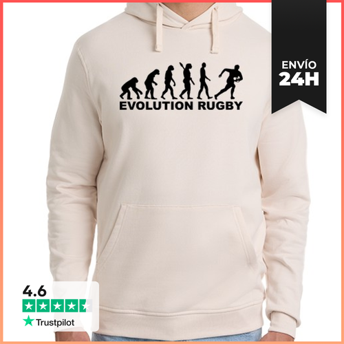 Sudadera Unisex Con Capucha Evolución Rugby LaTostadora - latostadora.com - Modalova