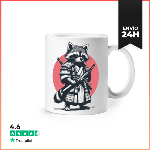 Taza MAPACHE SAMURAI JAPONÉS LaTostadora - latostadora.com - Modalova