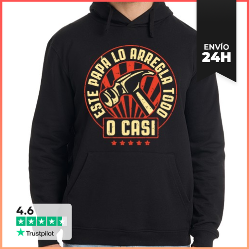 Sudadera Unisex Con Capucha Este Papá Lo Arregla Todo... Regalos - latostadora.com - Modalova