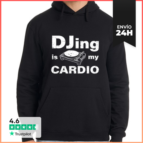 Sudadera Unisex Con Capucha Djing Es Mi Cardio Divertido - latostadora.com - Modalova