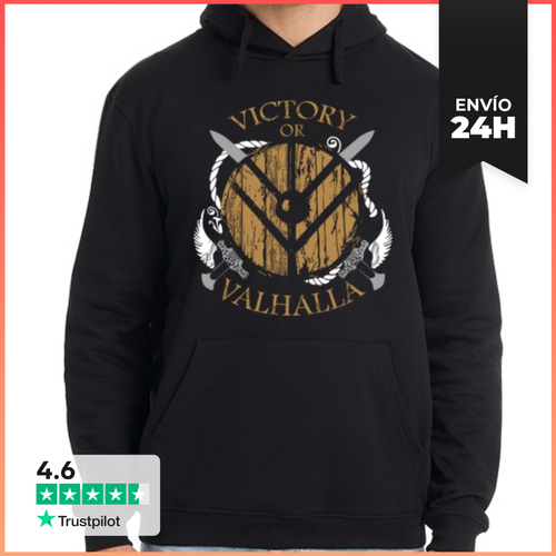 Sudadera Unisex Con Capucha Victory Or Valhalla (Vikings) - latostadora.com - Modalova