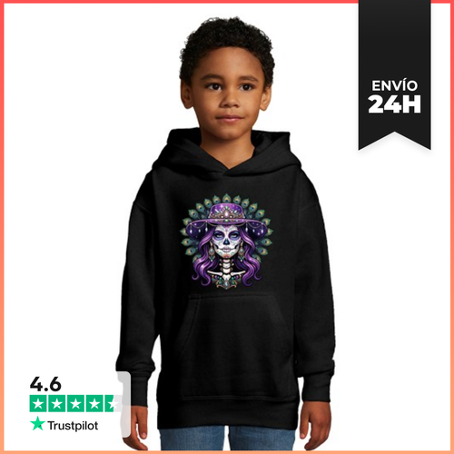 Sudadera Para Niños Con Capucha Día De Los Muertos Día De Muertos - latostadora.com - Modalova
