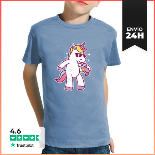 Camiseta Clásica Para Niños Unicornio Cool LaTostadora - latostadora.com - Modalova