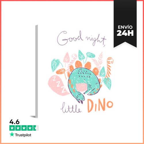 Lienzo Cuadrado Good Night Little Dino Lienzo LaTostadora - latostadora.com - Modalova