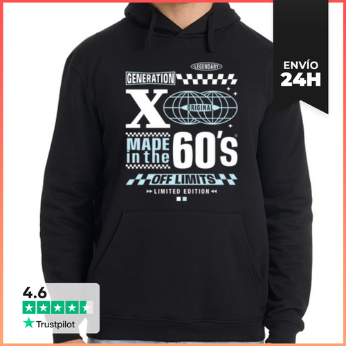 Sudadera Unisex Con Capucha Generation X Made In The 60s - latostadora.com - Modalova
