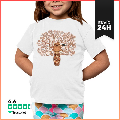 Camiseta Clásica Para Niños Kokeshi El Árbol De La Vida Estilo - latostadora.com - Modalova
