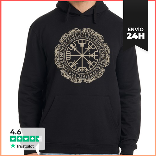 Sudadera Unisex Con Capucha Vegvisir (Vikings) LaTostadora - latostadora.com - Modalova