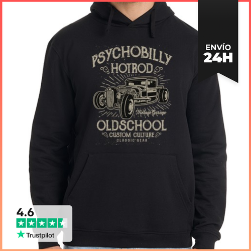 Sudadera Unisex Con Capucha Psychobilly Hot Rod LaTostadora - latostadora.com - Modalova