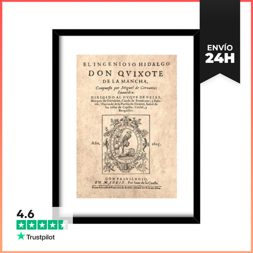 Cuadro Con Marco Vertical Cervantes. Don Quijote (prints) - latostadora.com - Modalova