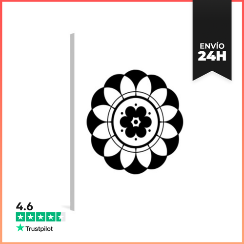 Lienzo Vertical Mandala De Flores En Círculo De Cultivo - latostadora.com - Modalova