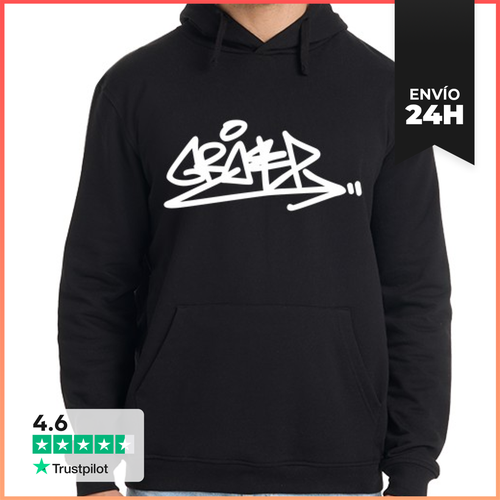Sudadera Unisex Con Capucha GRAFX By OX Wall Blanco LaTostadora - latostadora.com - Modalova