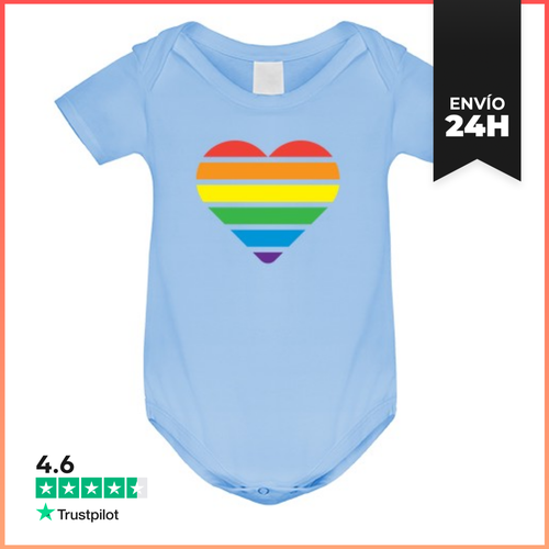 Body Bebé Corazón Arcoiris LaTostadora - latostadora.com - Modalova
