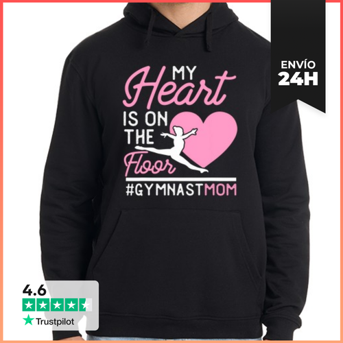 Sudadera Unisex Con Capucha Mamá De Gimnasia Mi Corazón Está En - latostadora.com - Modalova