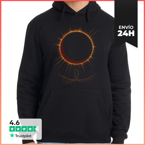 Sudadera Unisex Con Capucha Eclipse Hombre Mirando Sol Luna - latostadora.com - Modalova