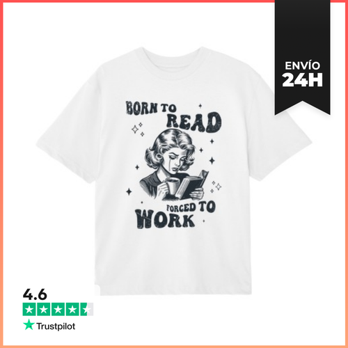 Camiseta Oversize BORN TO READ FORCED TO WORK LaTostadora - latostadora.com - Modalova