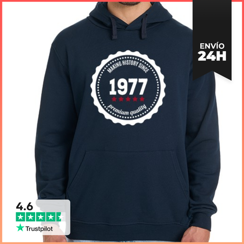 Sudadera Unisex Con Capucha Making History Since 1977 Sudadera - latostadora.com - Modalova