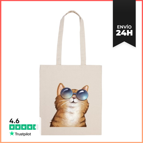 Bolsa De Tela Gato Con Gafas De Sol LaTostadora - latostadora.com - Modalova
