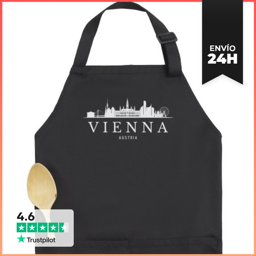 Delantal Premium Con Bolsillo Horizonte De Viena, Viena Austria - latostadora.com - Modalova