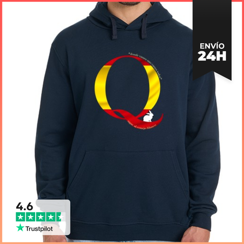 Sudadera Unisex Con Capucha Sudadera Qanon España - Conejo Blanco - latostadora.com - Modalova