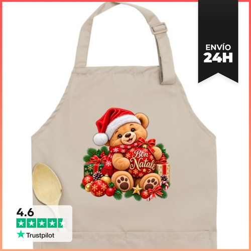 Delantal Premium Con Bolsillo Teddy Buen Navidad LaTostadora - latostadora.com - Modalova