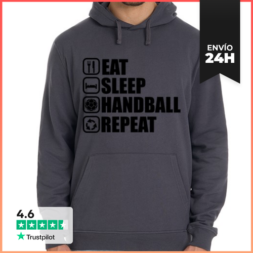 Sudadera Unisex Con Capucha Comer Dormir Balonmano Repetir - latostadora.com - Modalova