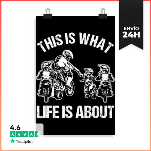 Póster Vertical Papá De Motocross De Moto De Tierra LaTostadora - latostadora.com - Modalova