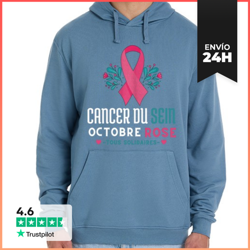 Sudadera Unisex Con Capucha Cinta Solidaria De Cáncer De Mama De - latostadora.com - Modalova