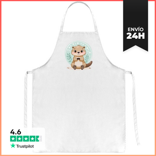 Delantal Nutria Kawaii LaTostadora - latostadora.com - Modalova