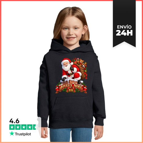 Sudadera Para Niños Con Capucha Papá Noel Desciende Por La - latostadora.com - Modalova