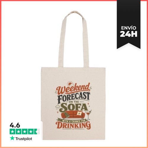 Bolsa De Tela Weekend Forecast On The Sofa With Chance For - latostadora.com - Modalova