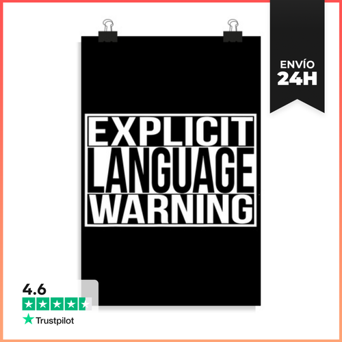 Póster Vertical Advertencia De Lenguaje Explícito LaTostadora - latostadora.com - Modalova