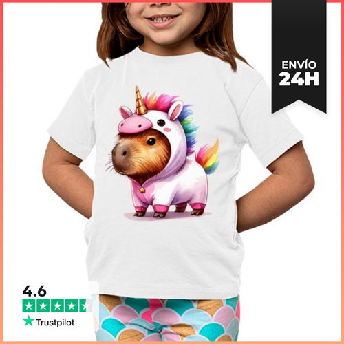Camiseta Clásica Para Niños Carpincho Disfrazado De Unicornio - latostadora.com - Modalova