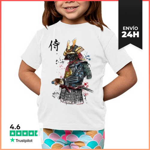 Camiseta Clásica Para Niños Samurai Watercolor LaTostadora - latostadora.com - Modalova