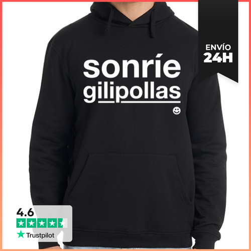 Sudadera Unisex Con Capucha Sonríe Gilipollas LaTostadora - latostadora.com - Modalova
