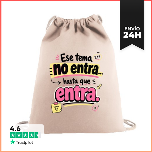 Mochila Saco Con Cuerdas Ese Tema No Entra Hasta Que Entra - latostadora.com - Modalova