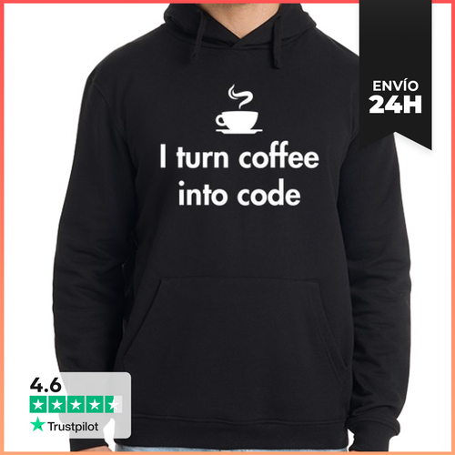 Sudadera Unisex Con Capucha Transformo El Café En Código - latostadora.com - Modalova