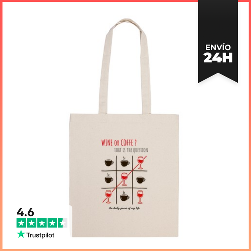 Bolsa De Tela Coffee And Wine Lovers - Bolsa Tote Bag Para - latostadora.com - Modalova