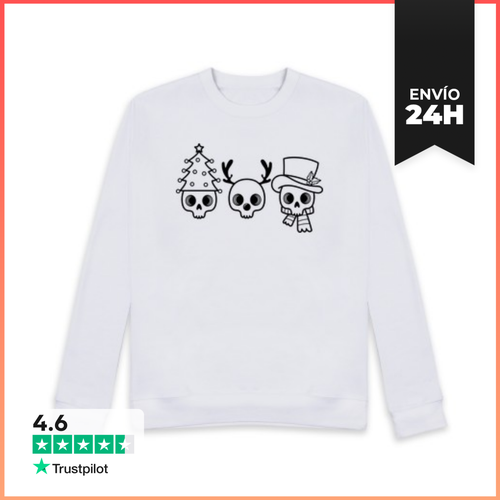 Sudadera Unisex CALAVERAS NAVIDEÑAS NAVIDAD LaTostadora - latostadora.com - Modalova