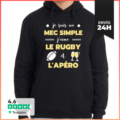 Sudadera Unisex Con Capucha Rugby Apero Humor Hombre De Rugby - latostadora.com - Modalova