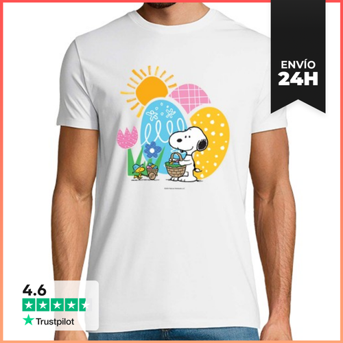 Camiseta Hombre Clásica Snoopy Easter Eggs LaTostadora - latostadora.com - Modalova