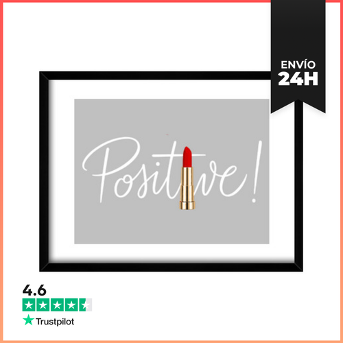 Cuadro Con Marco Horizontal Diseño De Lápiz Labial Positivo - latostadora.com - Modalova