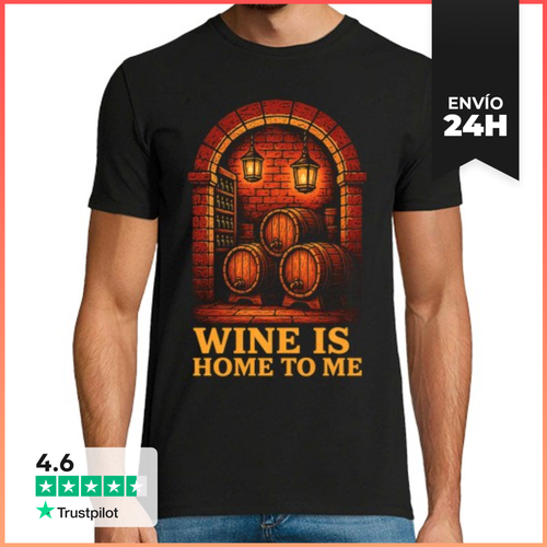 Camiseta Hombre Clásica Bodega Rustica Barricas Cava Sommelier - latostadora.com - Modalova