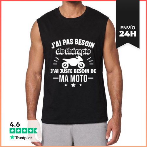 Camiseta Sin Mangas No Hay Necesidad De Terapia Motocicleta - latostadora.com - Modalova