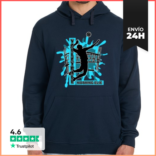 Sudadera Unisex Con Capucha Diseño De Voleibol Nada Más Voleibol - latostadora.com - Modalova