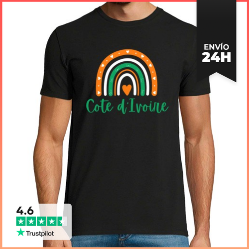 Camiseta Hombre Clásica Costa De Marfil Bohemia Arcoíris - latostadora.com - Modalova
